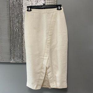 Asymmetrical midi skirt